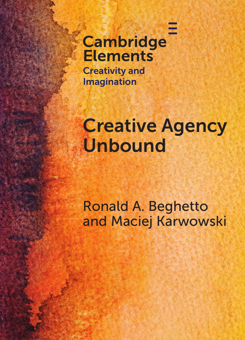 Official jacket of Creative Agency Unbound by Ronald A. Beghetto and Maciej Karwowski
