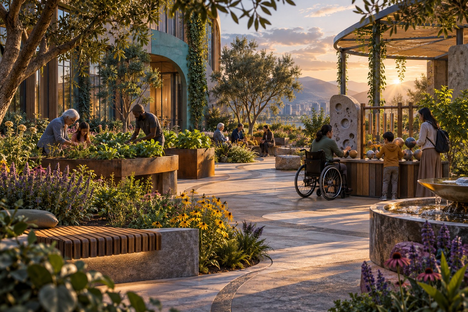 A shared community space suggesting learning directed toward contribution